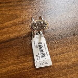 Silver and Gold Oval Ring